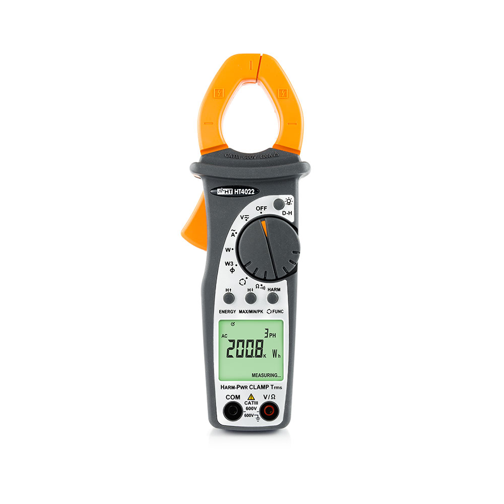 HT4022 - Professional clamp meter AC TRMS 400A with Power/Harmonics measurement