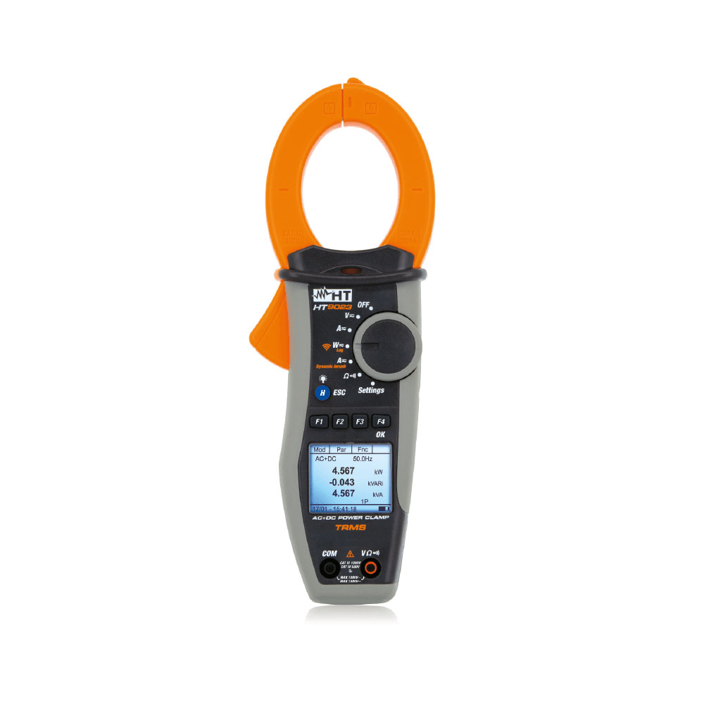 HT9023 - TRMS AC/DC clamp-on power quality analyzer with wi-fi connection