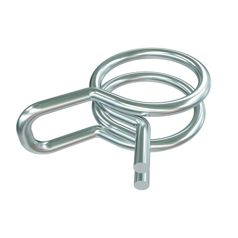 Double wires clamp for braided tube Ø 10 mm  (3/8'')