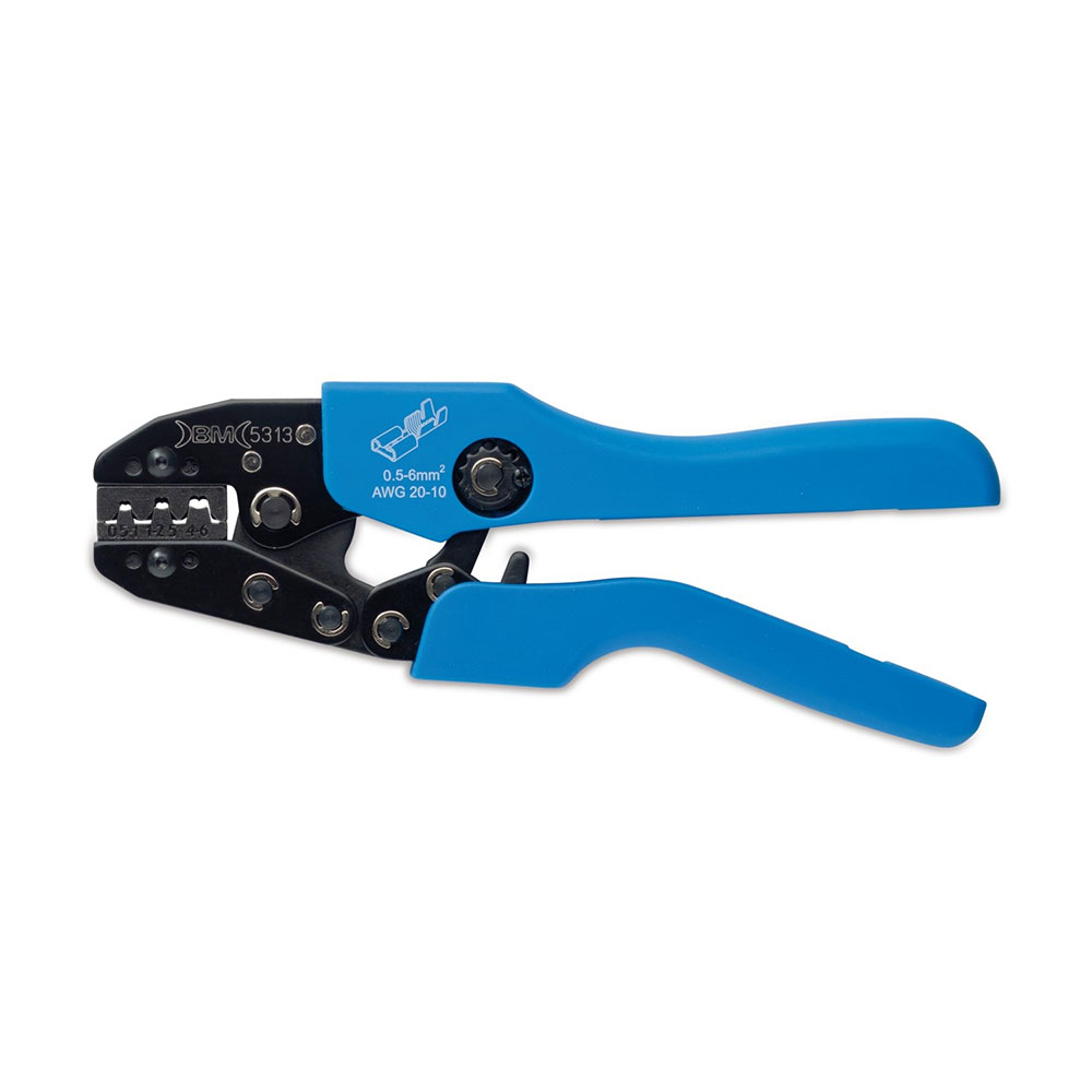 CRIMPING TOOL · WITH REDUCTION · FOR BRASS OPEN TERMINALS · 0.5÷6