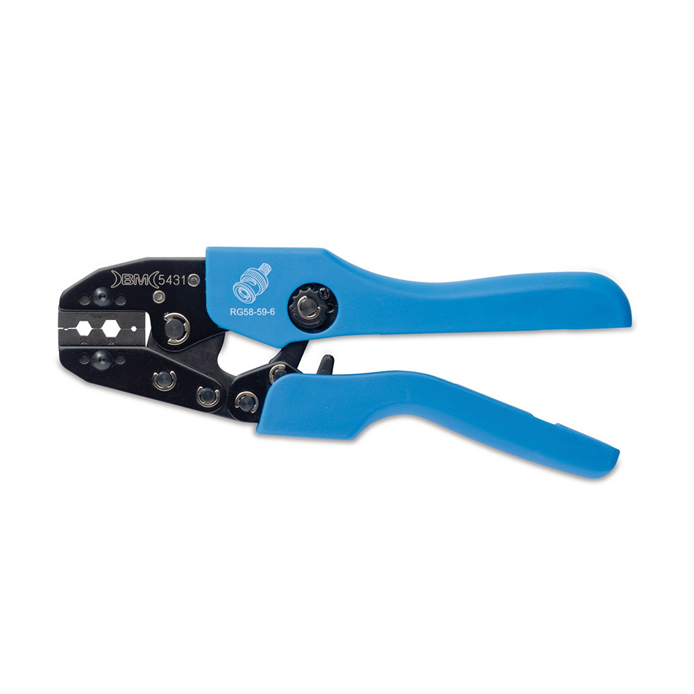 CRIMPING TOOL · WITH REDUCTION · FOR COAXIAL CONNECTORS RG 58-59