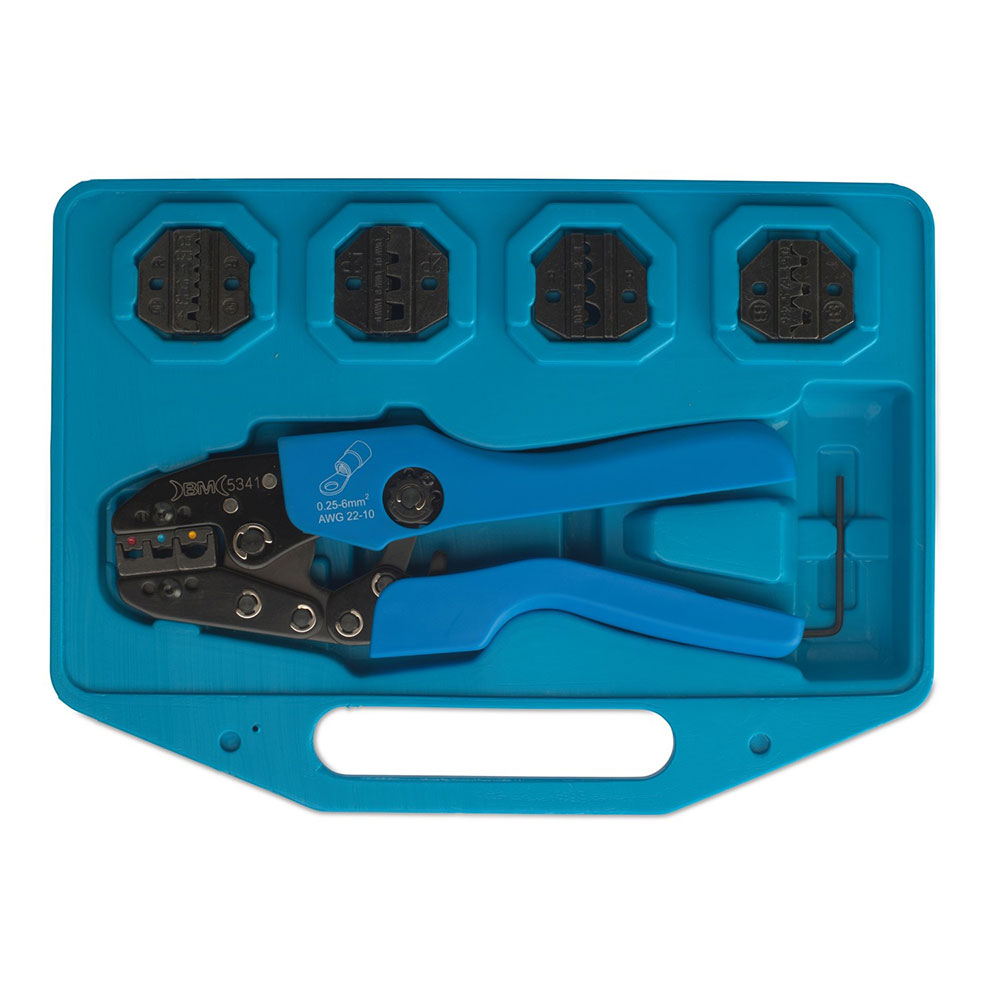 KIT · CRIMPING TOOL WITH REDUCTION + 5 DIES
