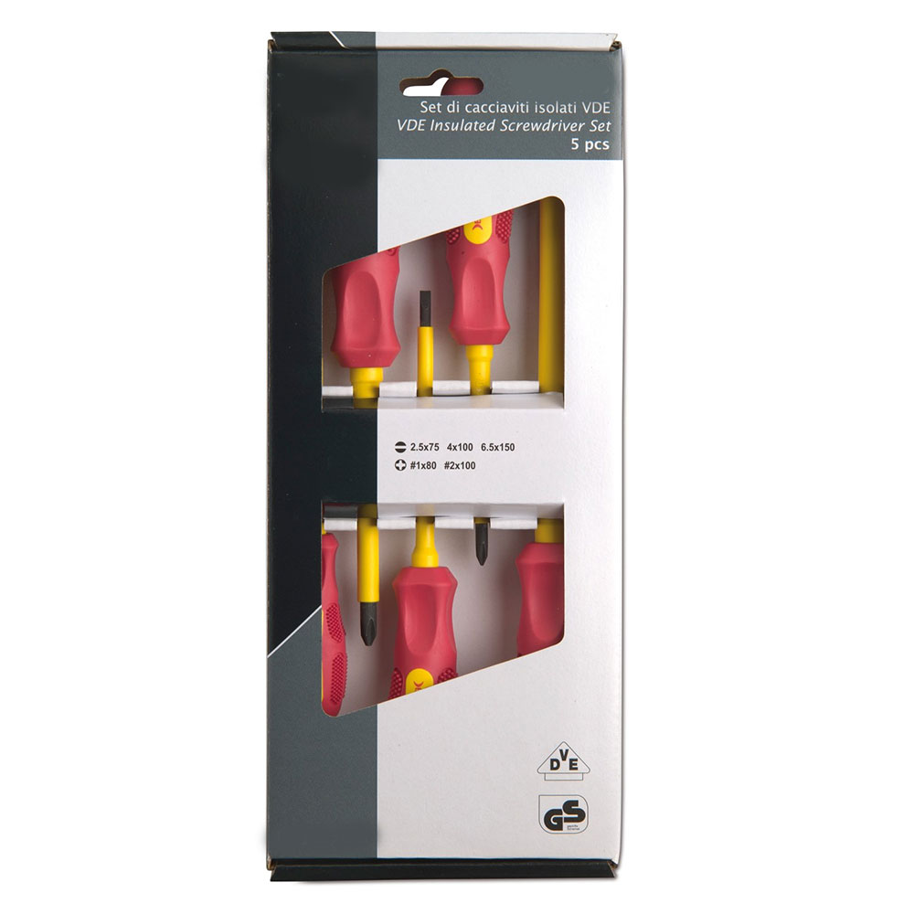 INSULATED SCREWDRIVERS · 5 PCS SET (SLOTTED + PH)