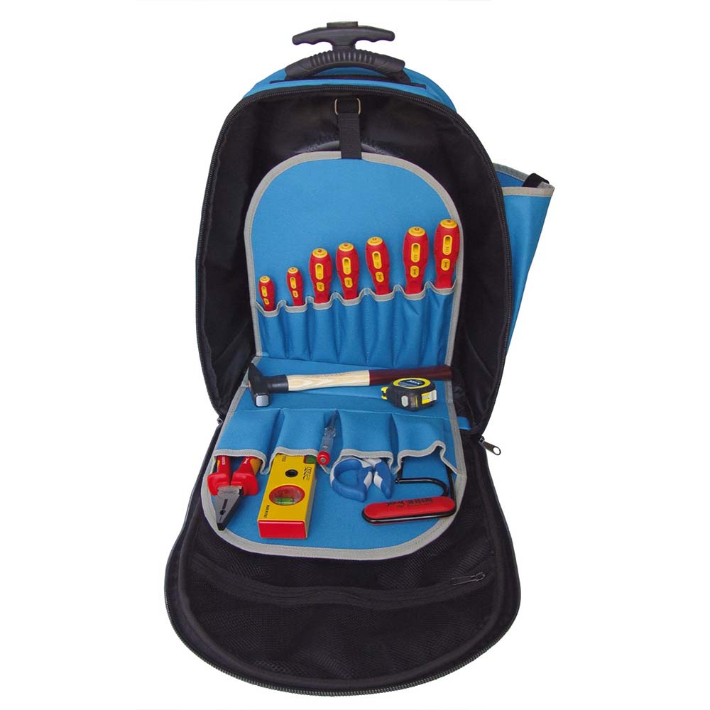 SOFT BACKPACK/TROLLEY + TOOL SET (14 PCS)