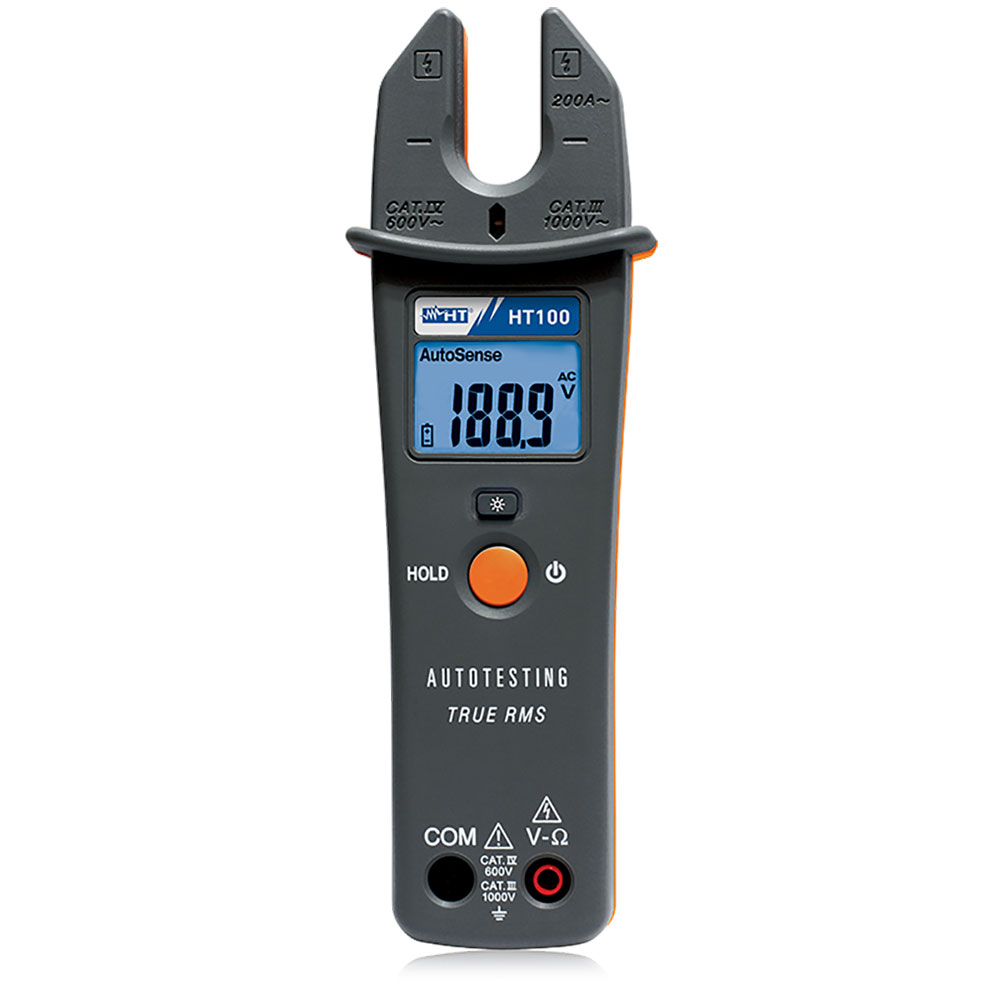 HT100 - TRMS Clamp meter with open jaws for measures up to 200A AC