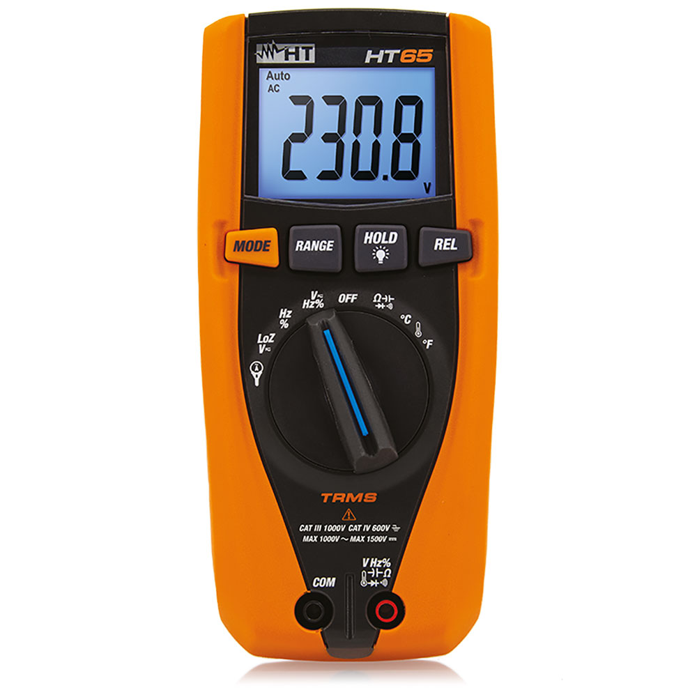 HT65 - TRMS digital multimeter for DC voltage measurements up to 1500V
